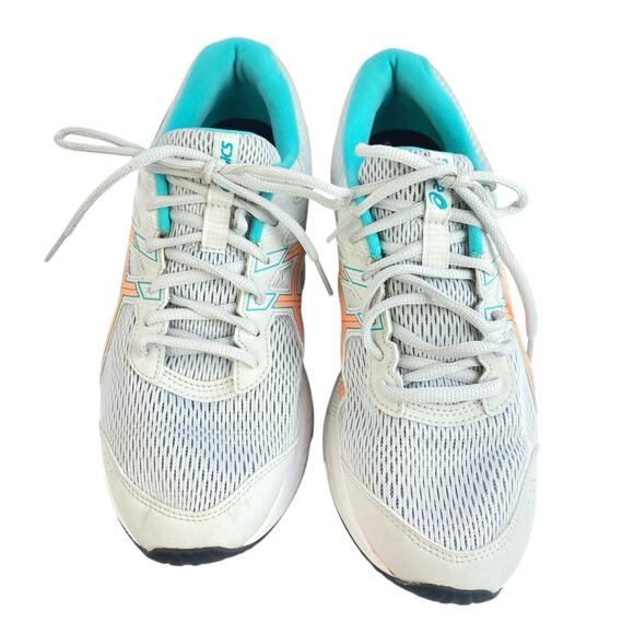 Asics Gel Contend 6 Women's White Blue Athletic Running Sneakers Shoes Size 10 - Picture 2 of 6